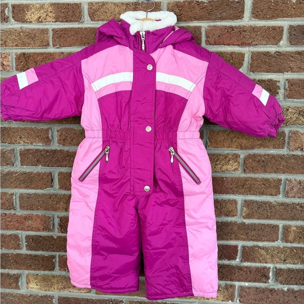 Pink Snowsuit.  Hooded.  Quality Outerwear.  Weather Tamer.  Size 2t.